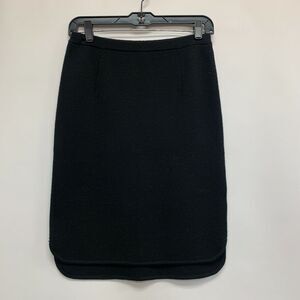 Eileen Fisher Women's Straight Pencil Skirt Size PP Black 100% Merino Wool